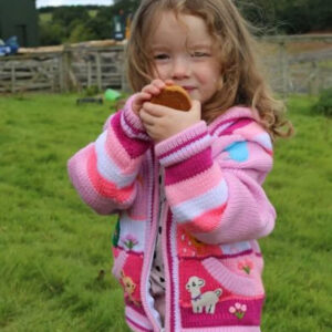 Beautiful sweater for children - pink wool children's cardigan