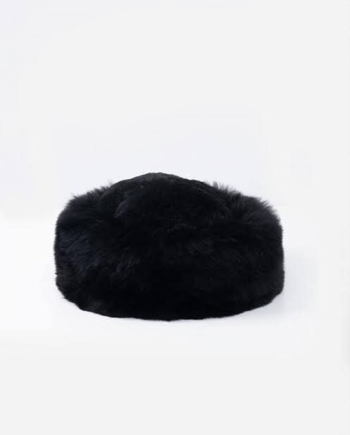 Black Peruvian baby alpaca fur hat, russian hat, ladies  display picture 2
